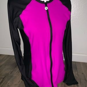 Zip up athletic top